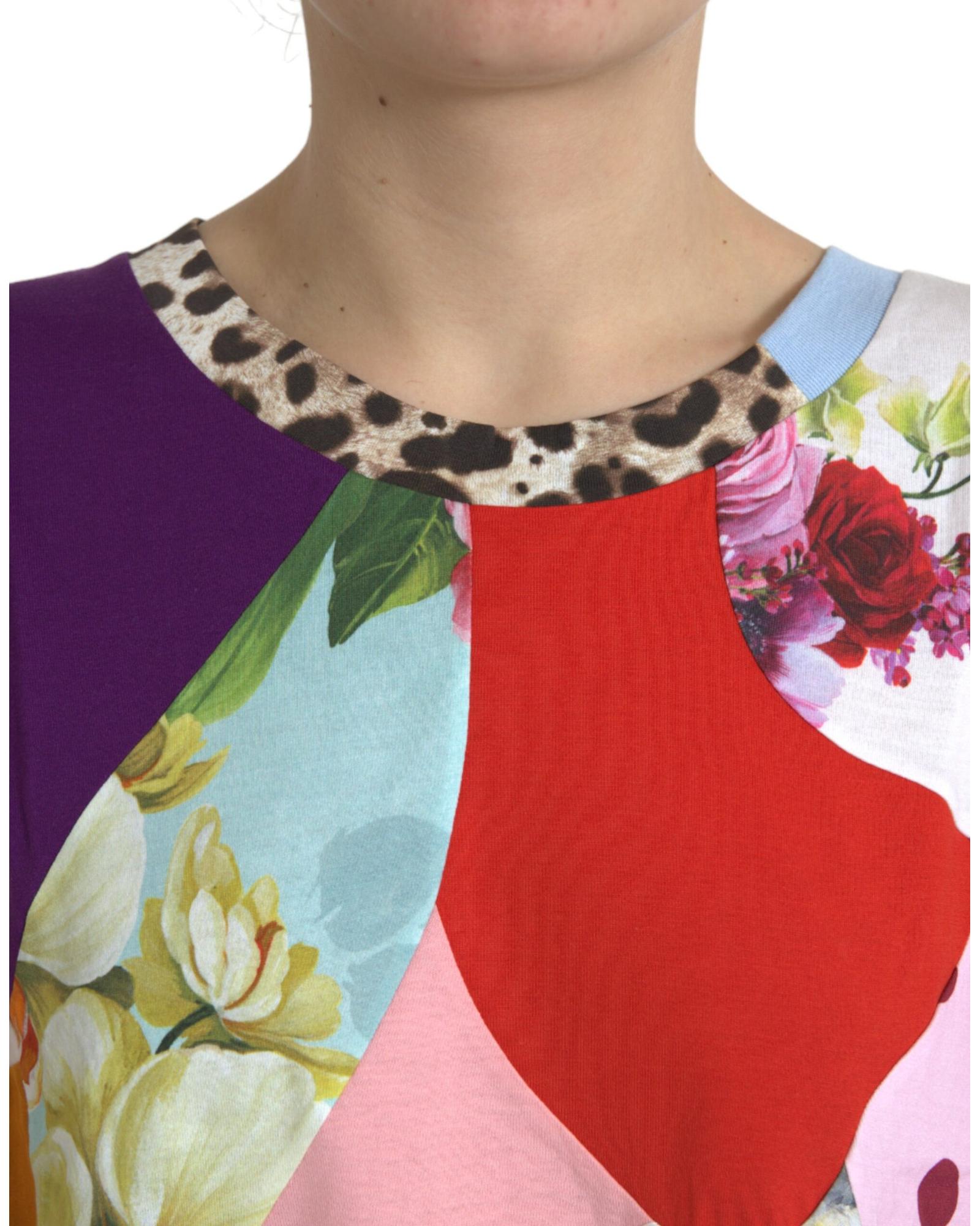 Dolce & Gabbana Women's Multicolor Patchwork T-Shirt