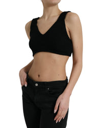 Dolce & Gabbana Cropped V-Neck Cashmere Top