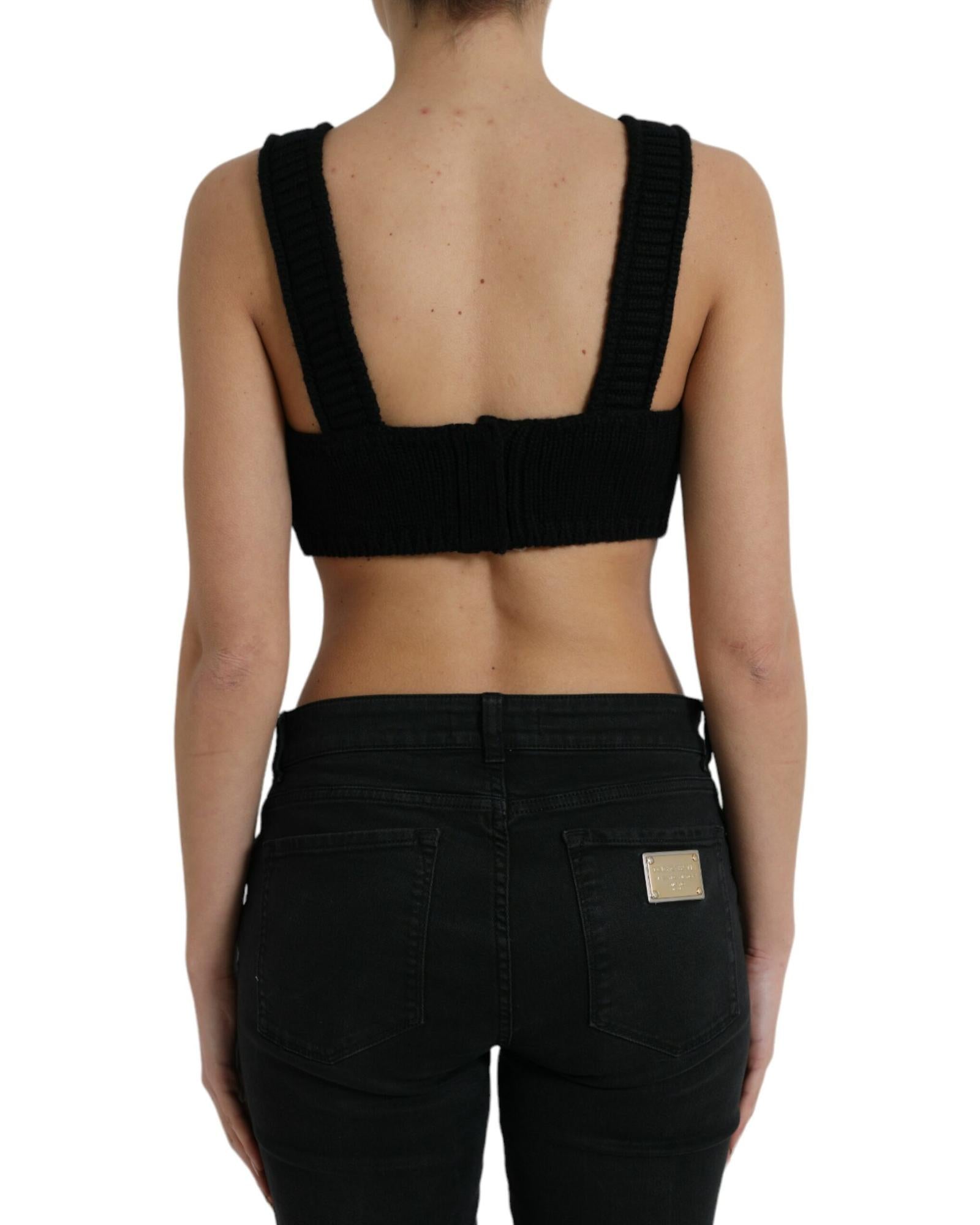 Dolce & Gabbana Cropped V-Neck Cashmere Top