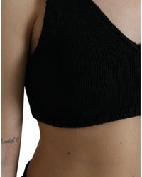 Dolce & Gabbana Cropped V-Neck Cashmere Top
