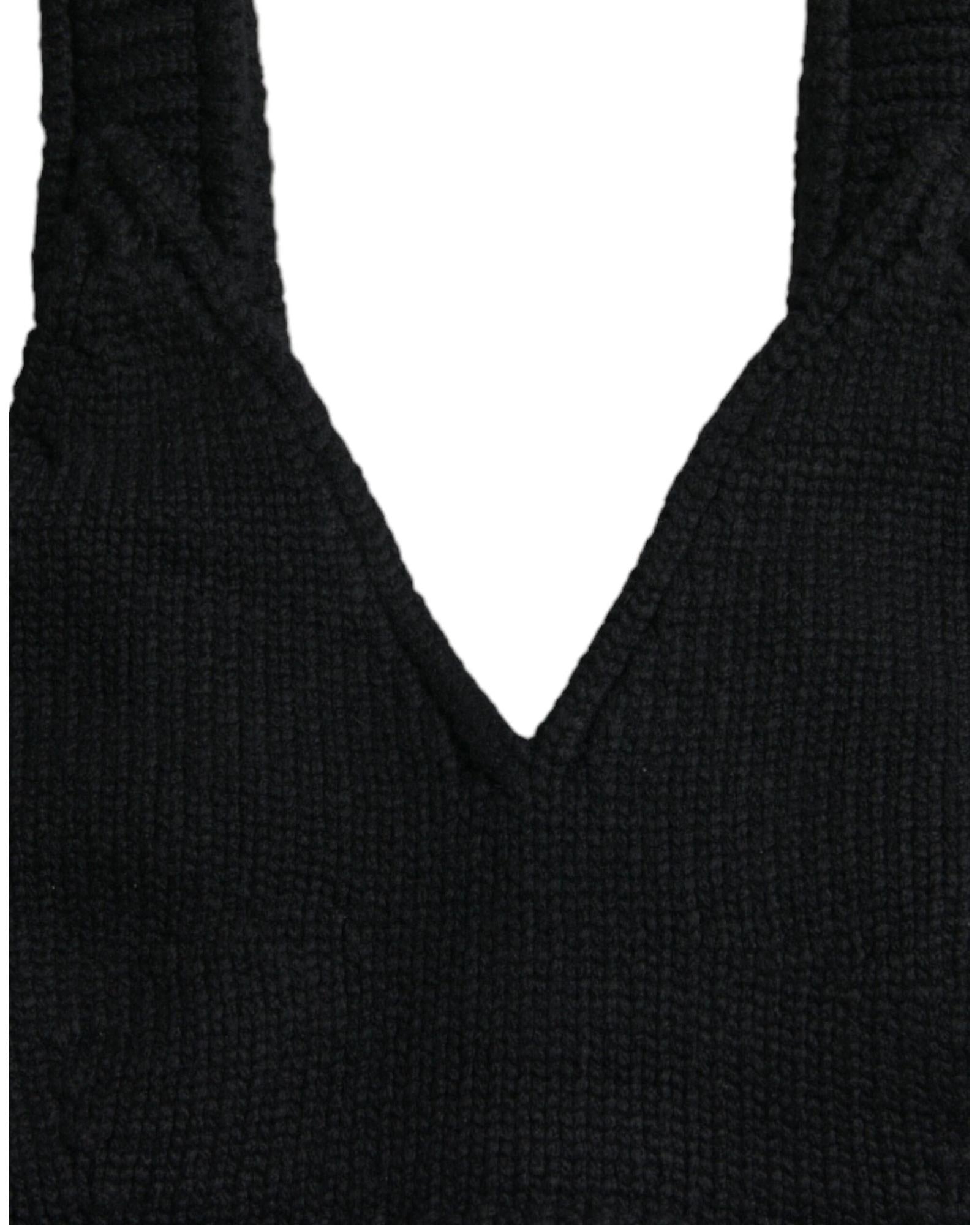 Dolce & Gabbana Cropped V-Neck Cashmere Top