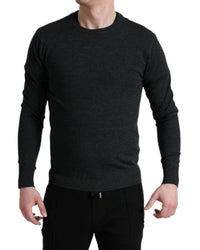 Dolce & Gabbana Men's Crew Neck Sweater in Dark Grey Gray