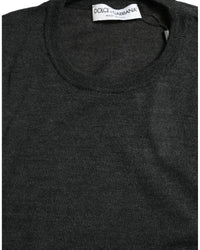 Dolce & Gabbana Men's Crew Neck Sweater in Dark Grey