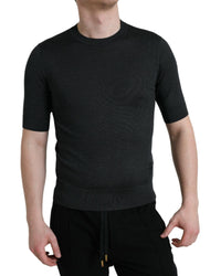 Dolce & Gabbana Men's Short Sleeve T-Shirt - Black Regular L Dark Gray