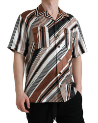 Dolce & Gabbana Striped Silk Shirt for Men