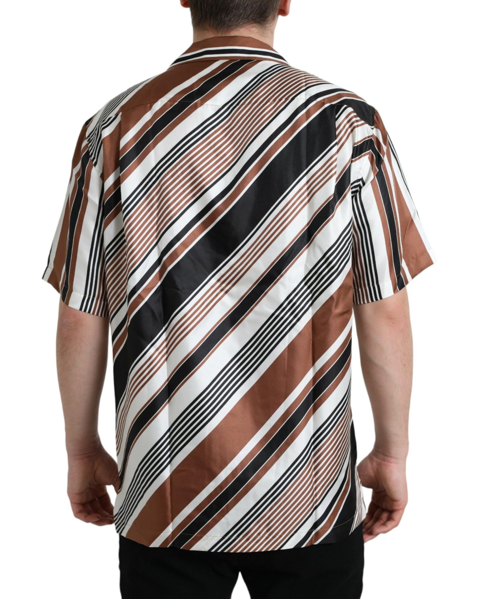 Dolce & Gabbana Striped Silk Shirt for Men
