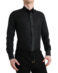 Dolce & Gabbana Men's Black Long Sleeve Button Down Shirt