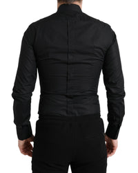 Dolce & Gabbana Men's Black Long Sleeve Button Down Shirt