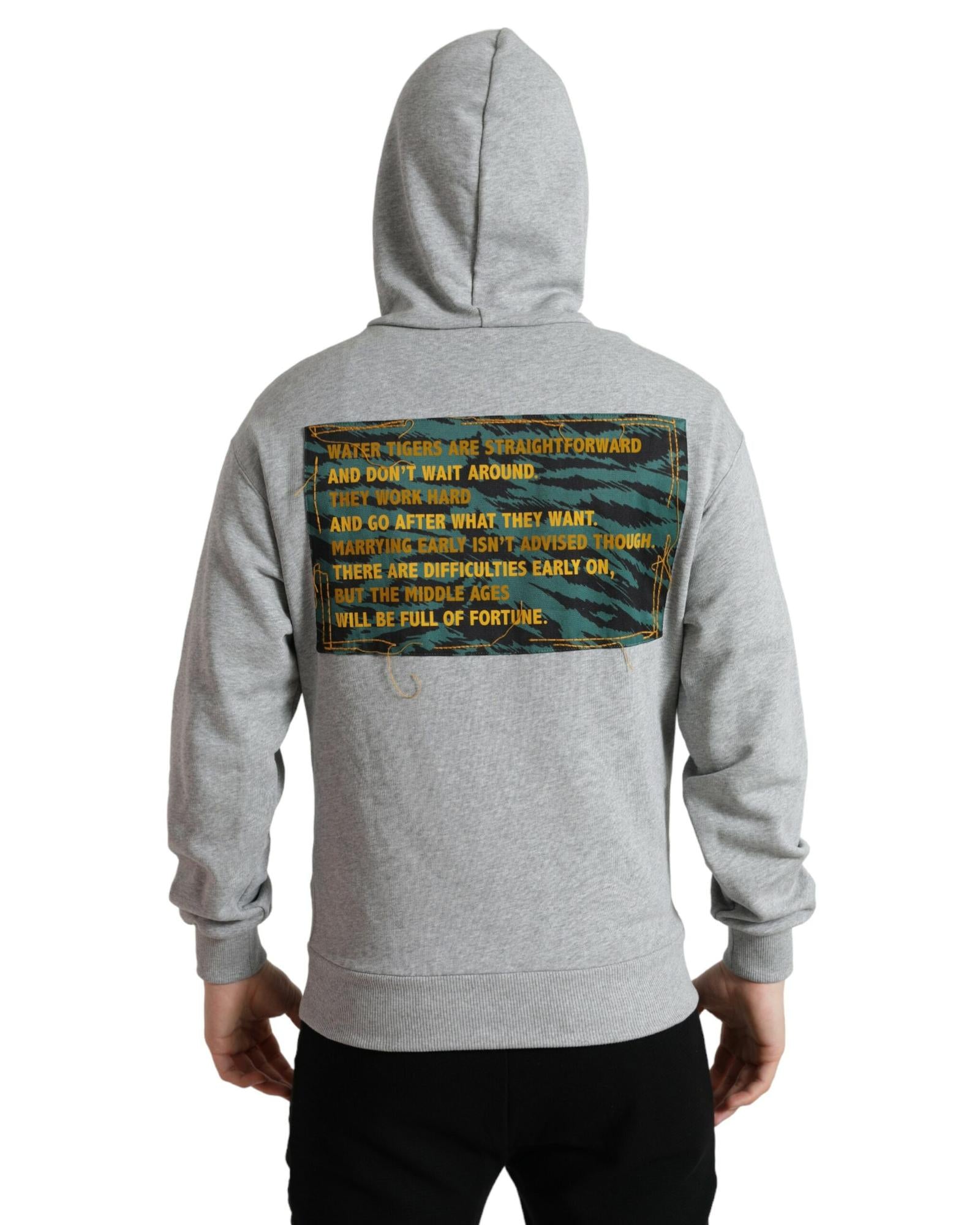 Dolce & Gabbana Men's Grey Hooded Sweatshirt