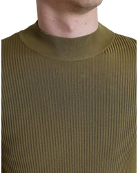 Dolce & Gabbana Ribbed Knit Sweater - Olive