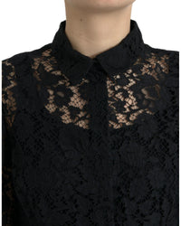 Dolce & Gabbana Black Lace Blouse