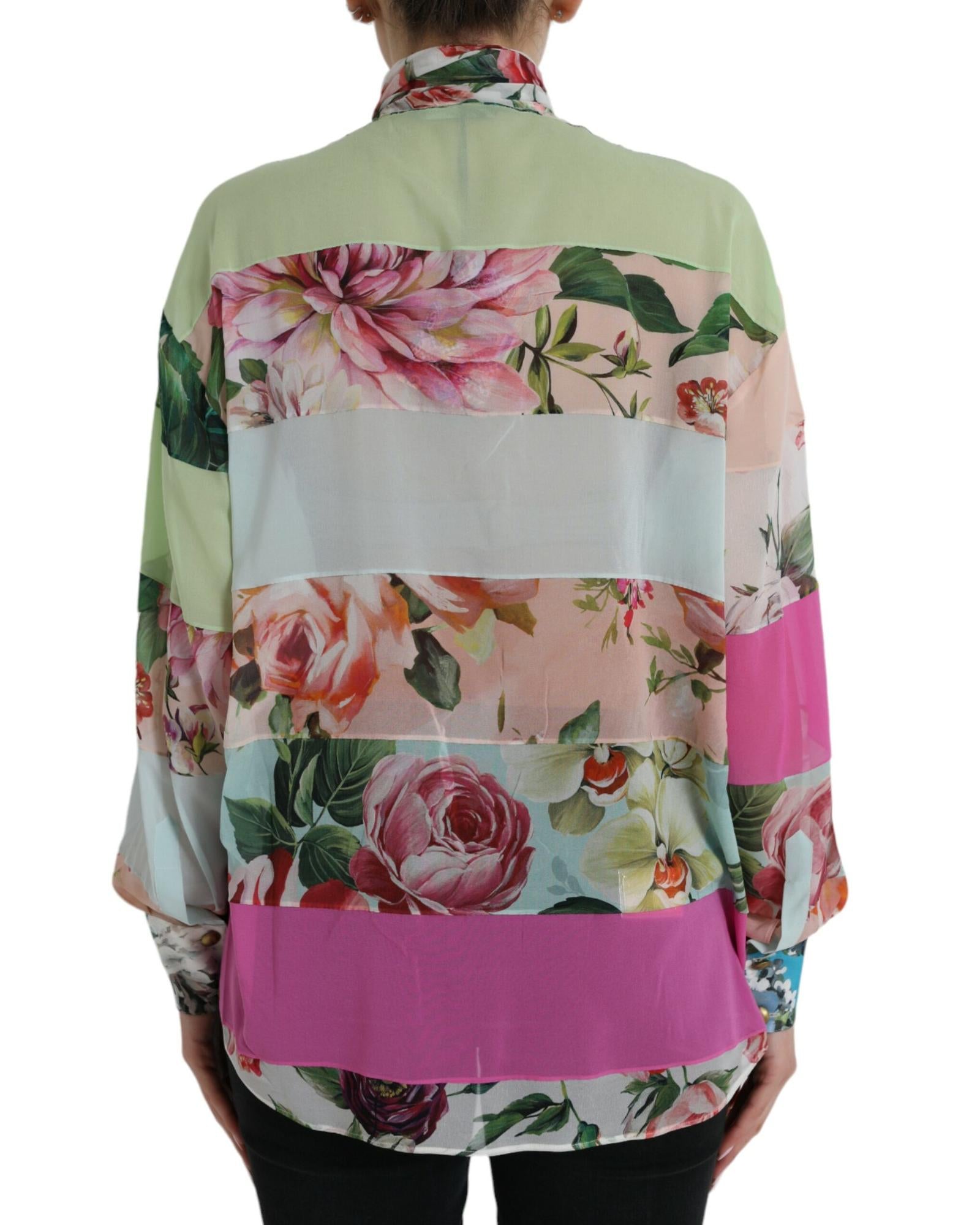 Dolce & Gabbana Floral Print Silk Shirt