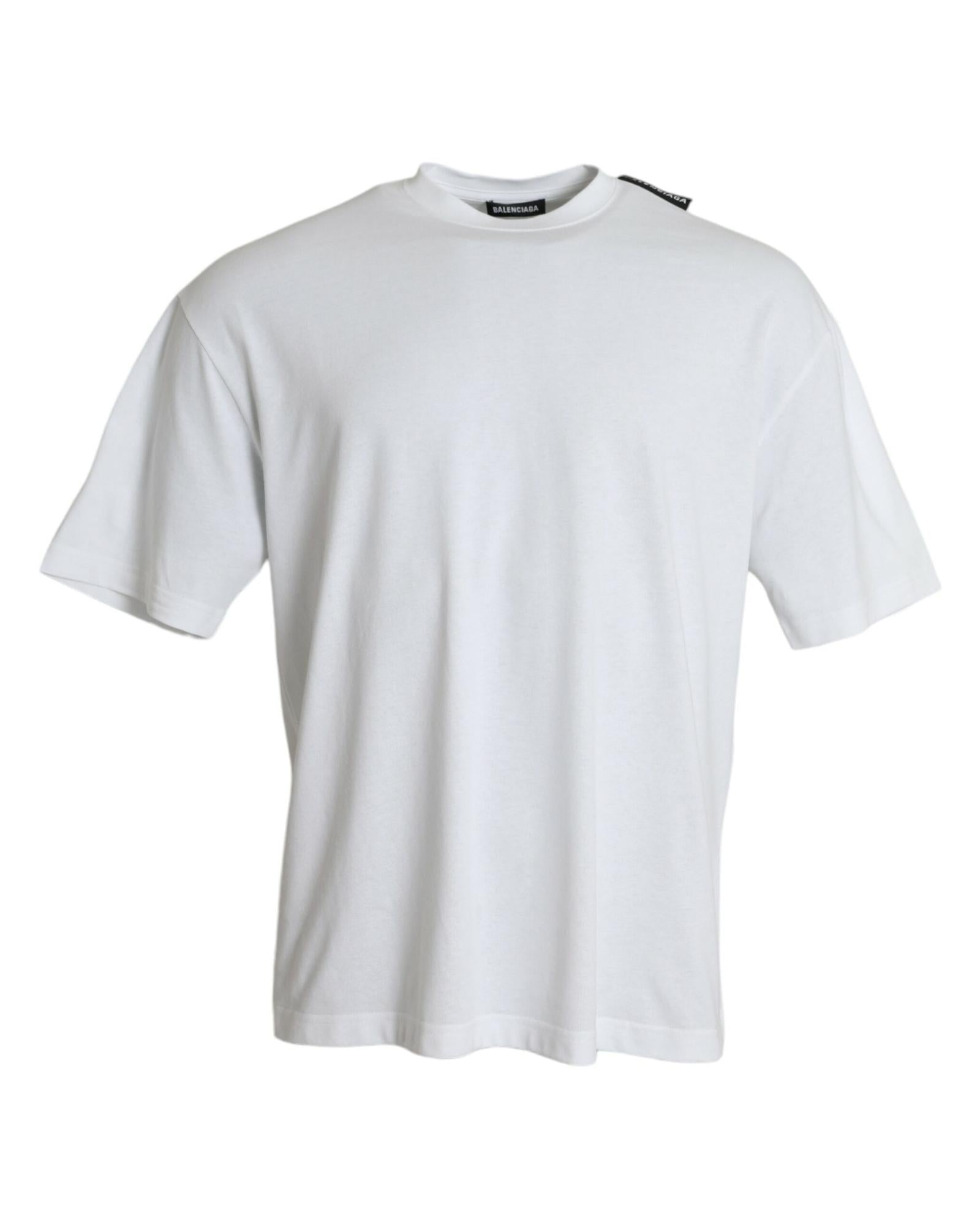 Balenciaga Logo Print T-Shirt for Men White