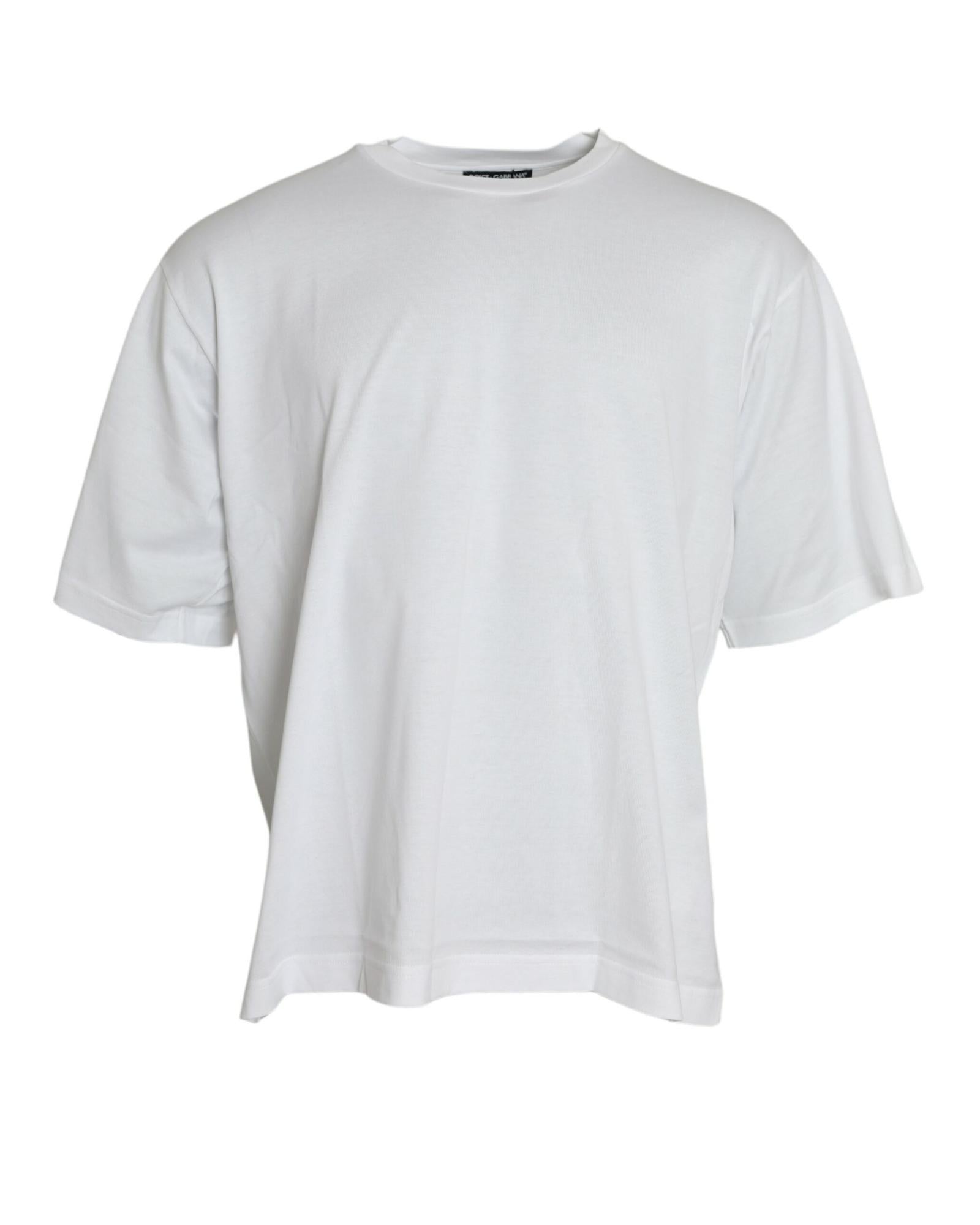 Dolce & Gabbana Men's White Cotton T-Shirt Regular XXXL White