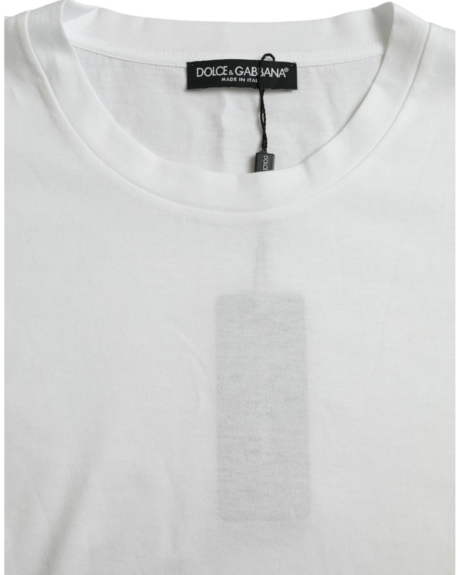 Dolce & Gabbana Men's White Cotton T-Shirt