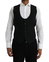 Dolce & Gabbana Men's Black Wool Vest Black