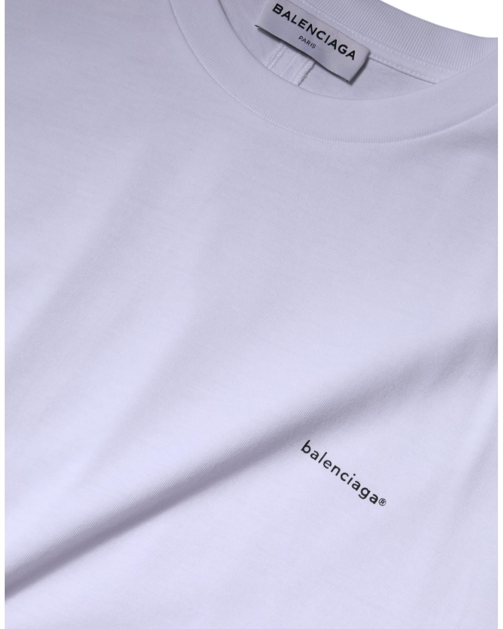 Balenciaga hort leeve Thirt Logoembroidered Men White Singlets