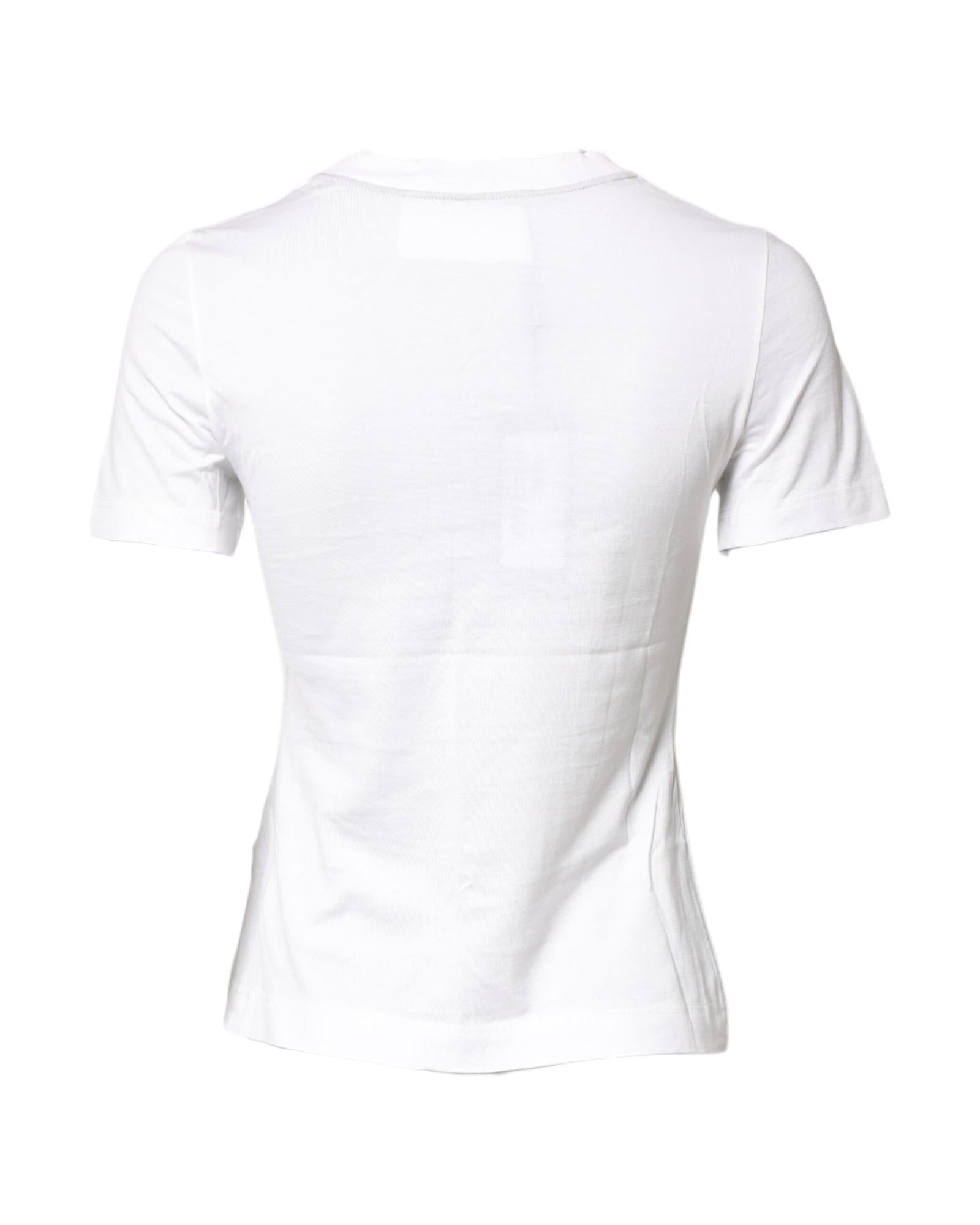 Dolce & Gabbana Tiger Graphic Tee Short Sleeve Women White Tops