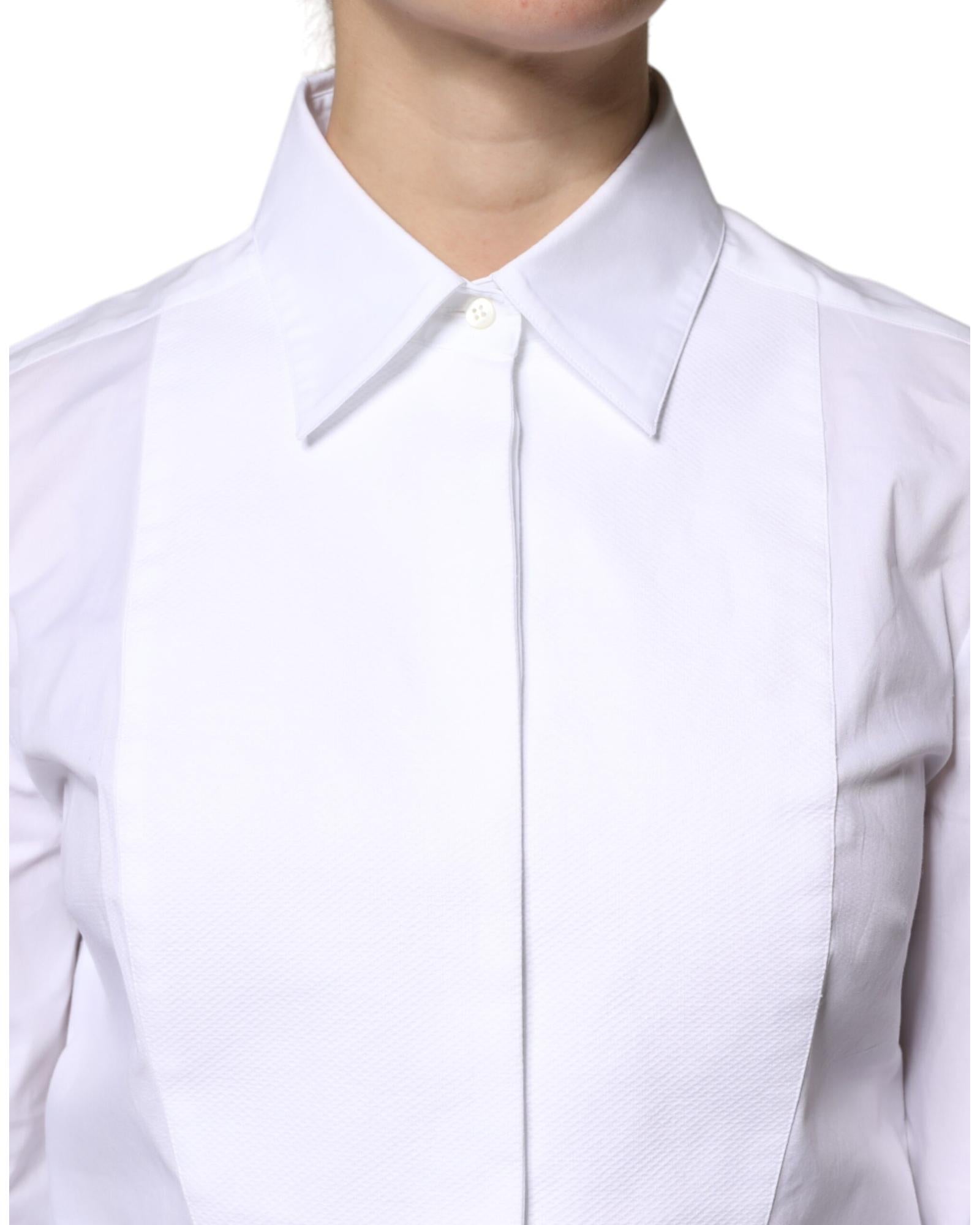 Dolce & Gabbana Tailored Cotton Poplin Shirt Women White Tops