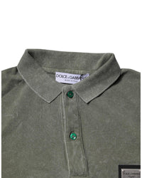 Dolce & Gabbana Short Sleeve Polo Shirt Men Green