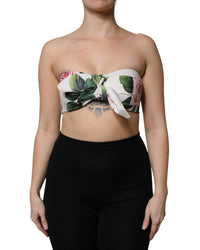 Dolce & Gabbana Floral Print Strapless Top Women White