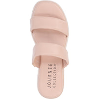Veradie Womens Faux Leather Square Toe Platform Sandals