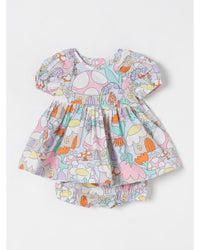 Stella Mccartney Kids Mushroom Print Dress and Bloomer Set Kids Sky Blue Outerwear