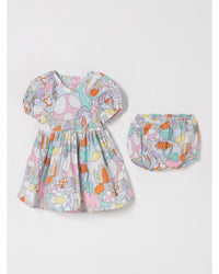 Stella Mccartney Kids Mushroom Print Dress and Bloomer Set Kids Sky Blue Outerwear