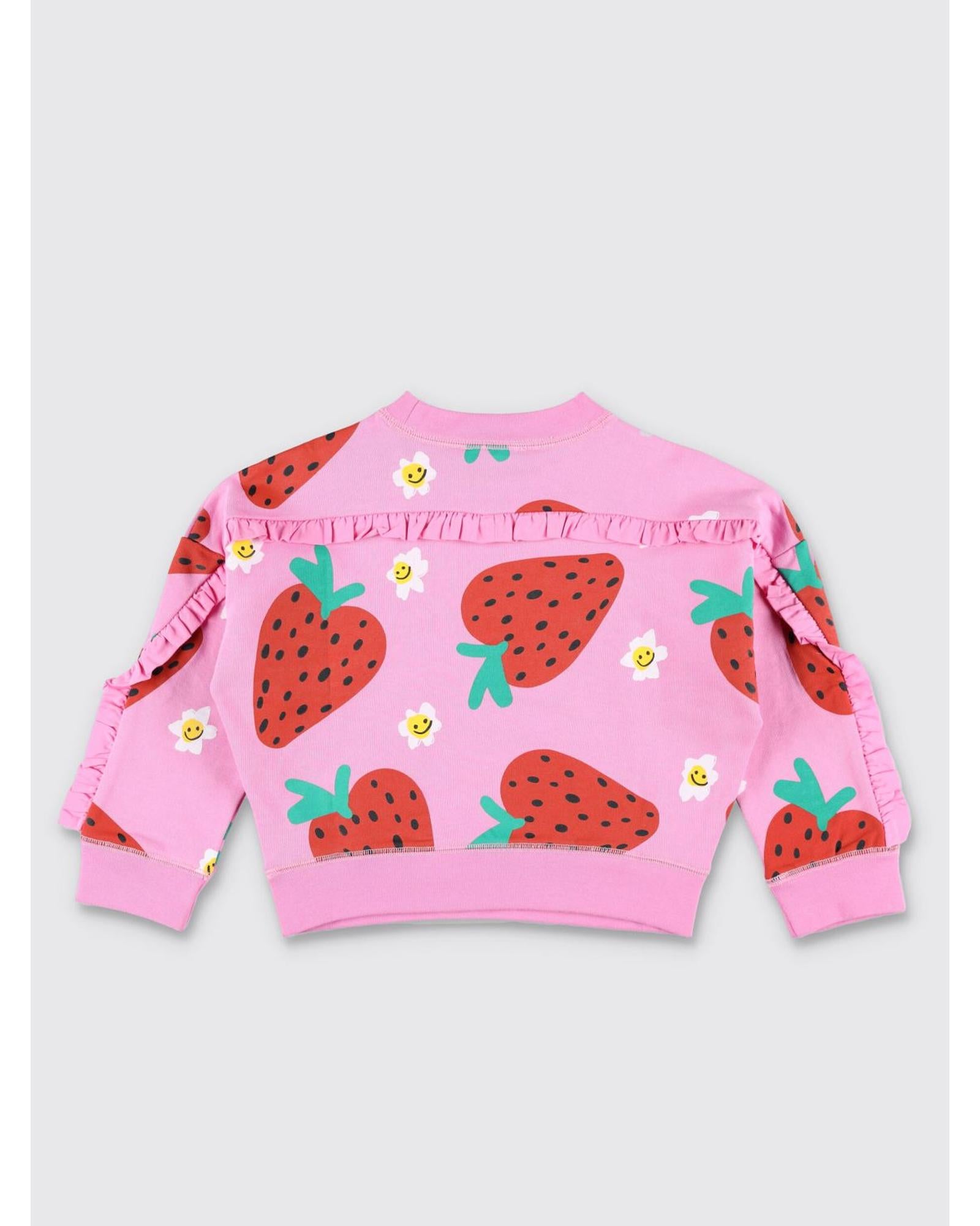 Stella Mccartney Kids Strawberry Print Pullover Sweater Kids Pink Ropes Cords & Slings