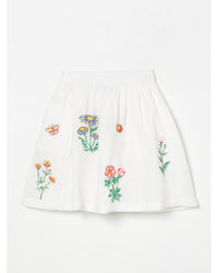 Stella Mccartney Kids Kids Embroidered Floral ALine Skirt Ivory