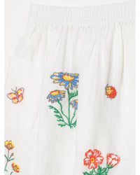 Stella Mccartney Kids Kids Embroidered Floral ALine Skirt Ivory