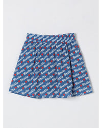 Stella Mccartney Kids Kids Logo Print ALine Skirt Petroleum Blue