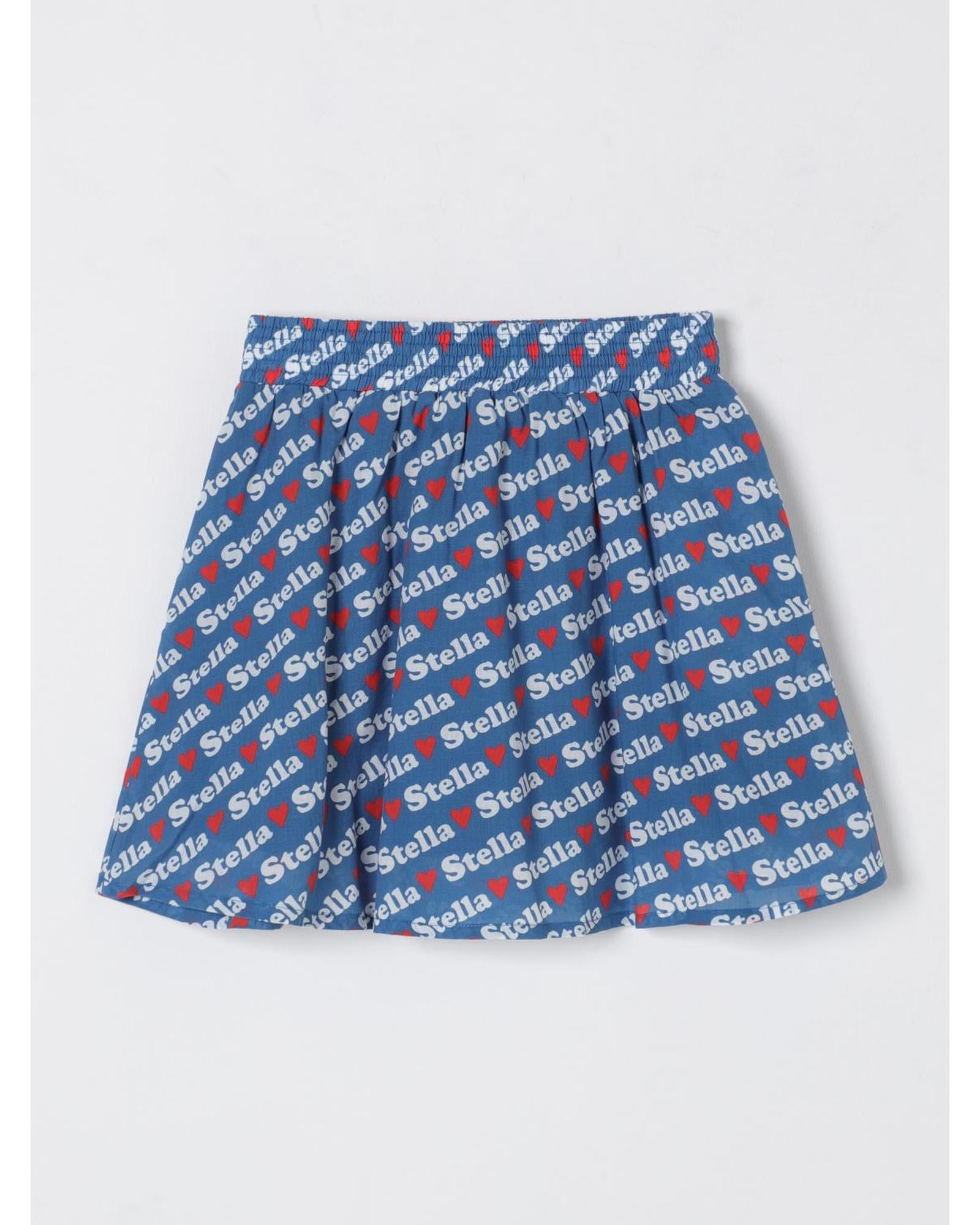 Stella Mccartney Kids Kids Logo Print ALine Skirt Petroleum Blue