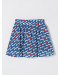 Stella Mccartney Kids Kids Logo Print ALine Skirt Petroleum Blue