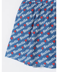 Stella Mccartney Kids Kids Logo Print ALine Skirt Petroleum Blue