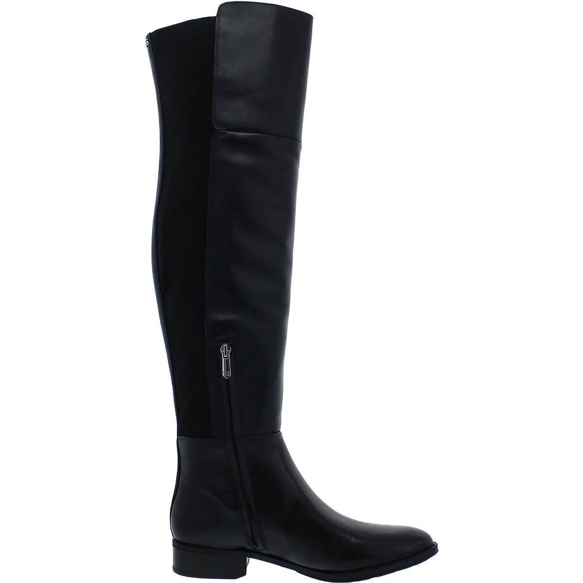 Pam Womens Zipper Ribbed Knit Over-The-Knee Boots