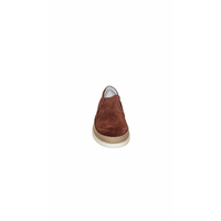 Tods Brown Leather Platform Espadrille Loafers