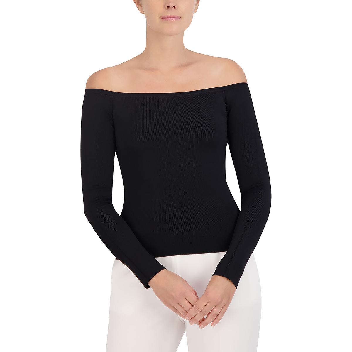 Womens Ribbed Stretch Off The Shoulder