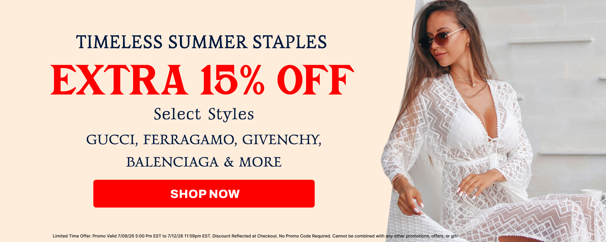 timeless summer staples 15 percent off