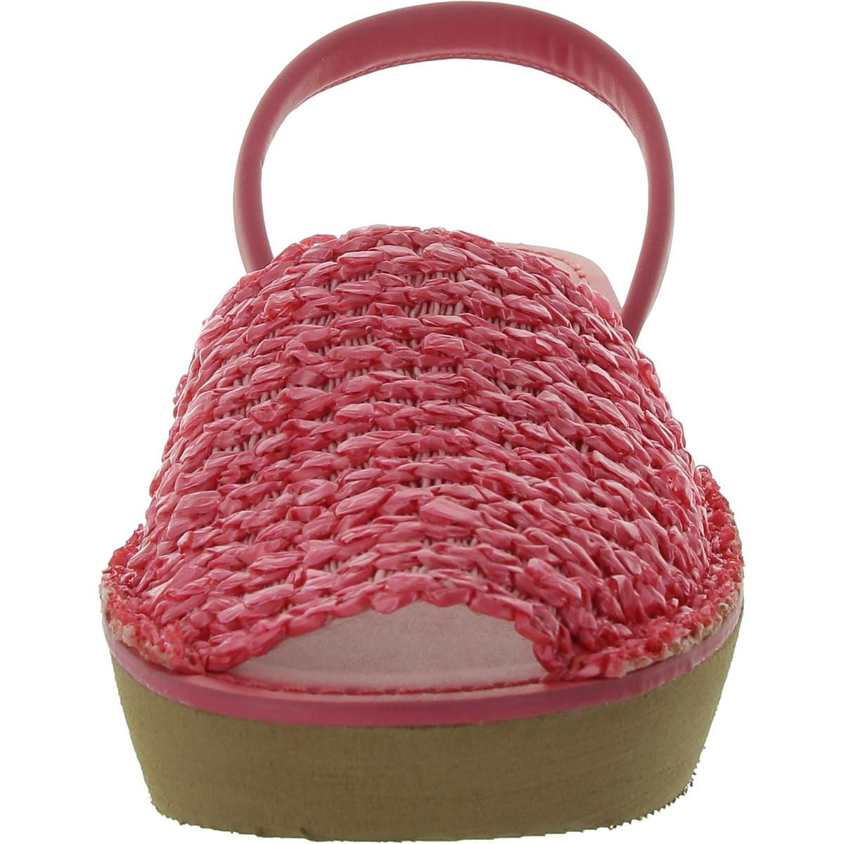 Fine Glass Weave Womens Woven Wedge Slingback Sandals