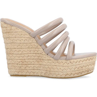 CYNTHIE Womens Comfort Insole Faux Leather Wedge Sandals