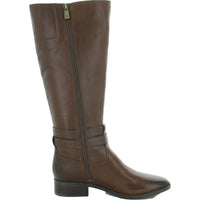REID Womens Leather Wide Calf Knee-High Boots