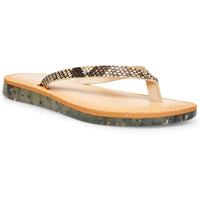 Planet Womens Padded Insole Faux Leather Flats Natural Multi