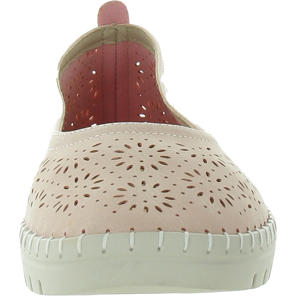Womens Perforated Man Made Flat Shoes