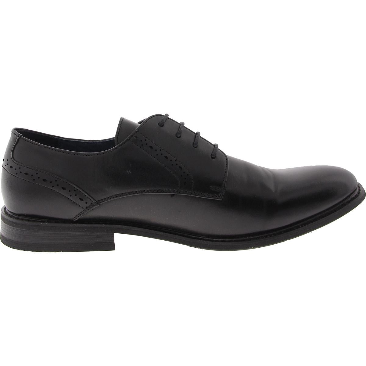 Prince-16 Mens Faux Leather Perforated Derby Shoes