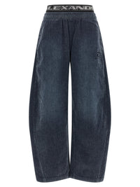 Alexander Wang Women Denim Pants With Elastic Waistband