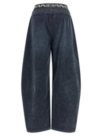 Alexander Wang Women Denim Pants With Elastic Waistband