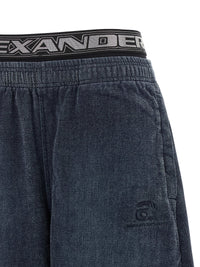 Alexander Wang Women Denim Pants With Elastic Waistband