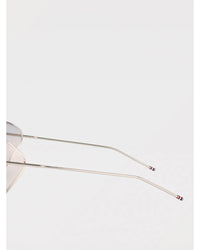 Thom Browne TB808 Pilot Sunglasses Side Shields Men Brown