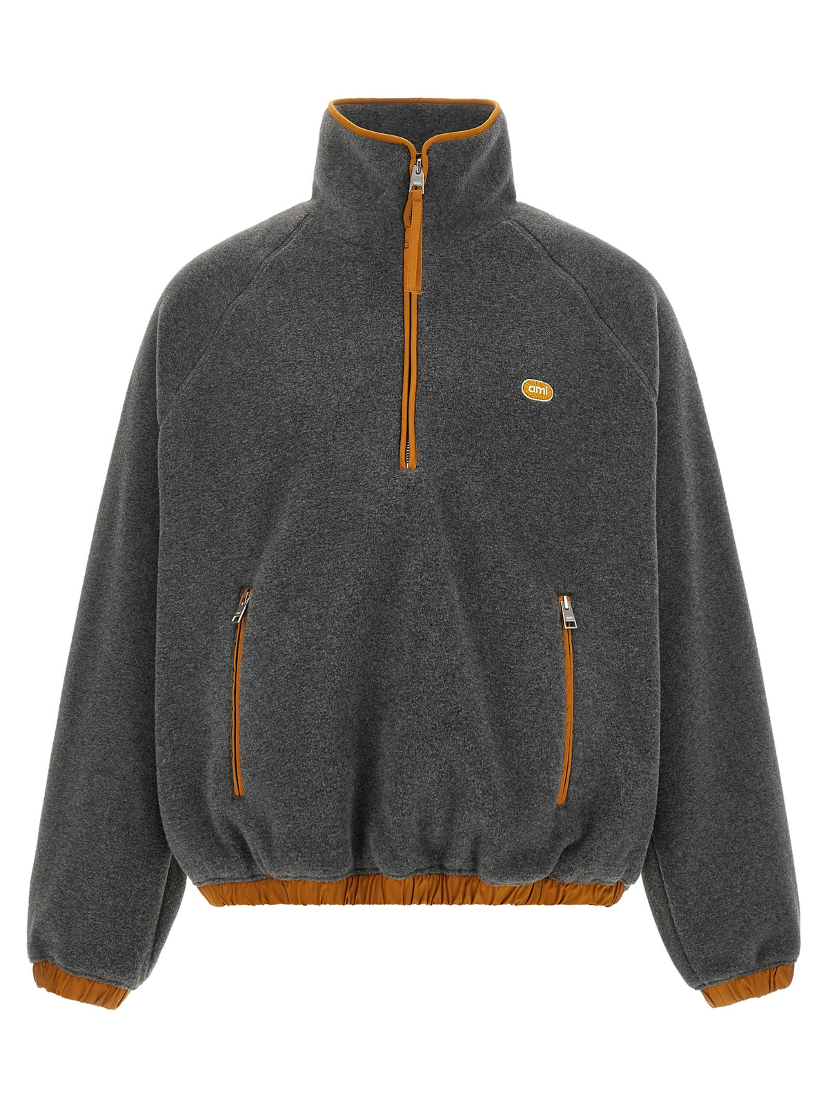 Ami Paris Unisex Orange Grey Vareuse Sweatshirt